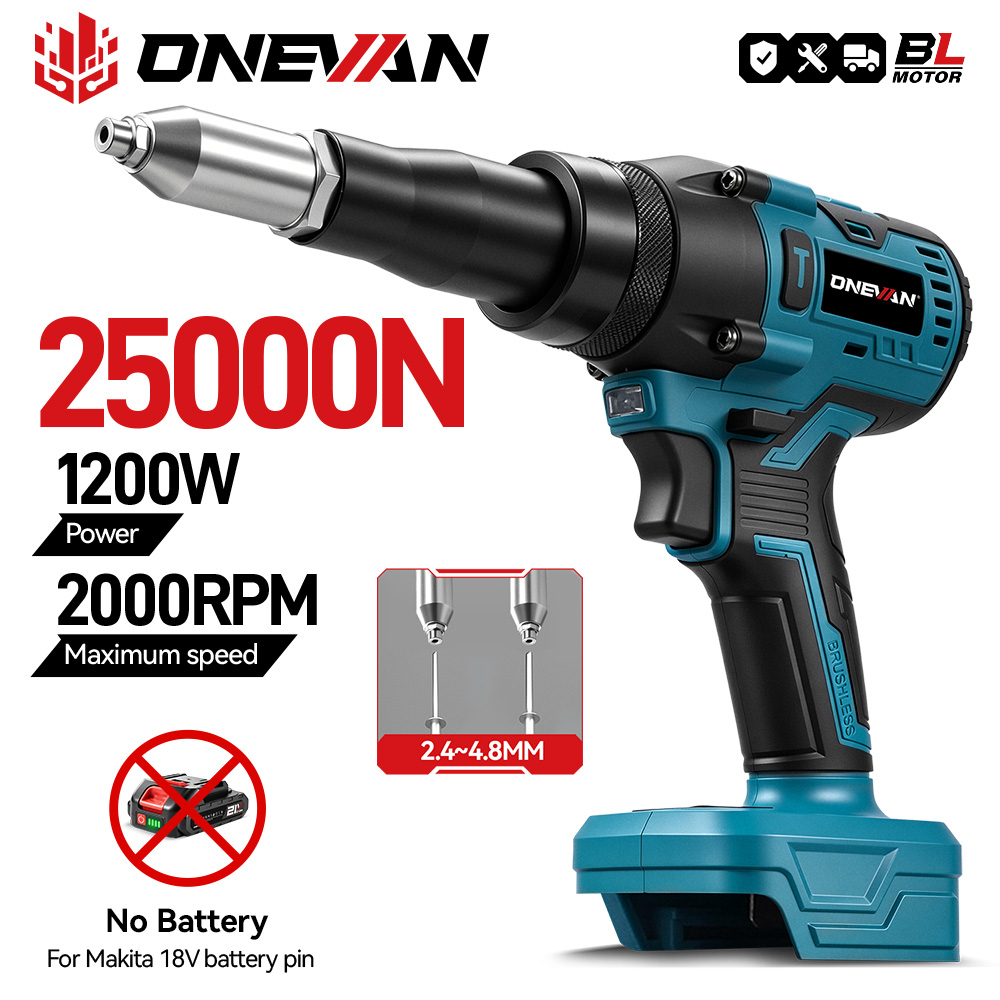 Rivet Gun Air - ONEVAN 1200W Pistol Rivet Listrik Tanpa