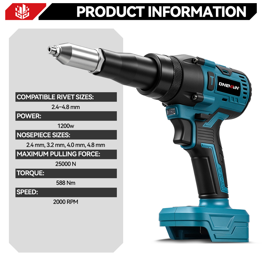 ONEVAN 1200W Pistol Rivet List - Rivet Gun Air ulasan dan harga