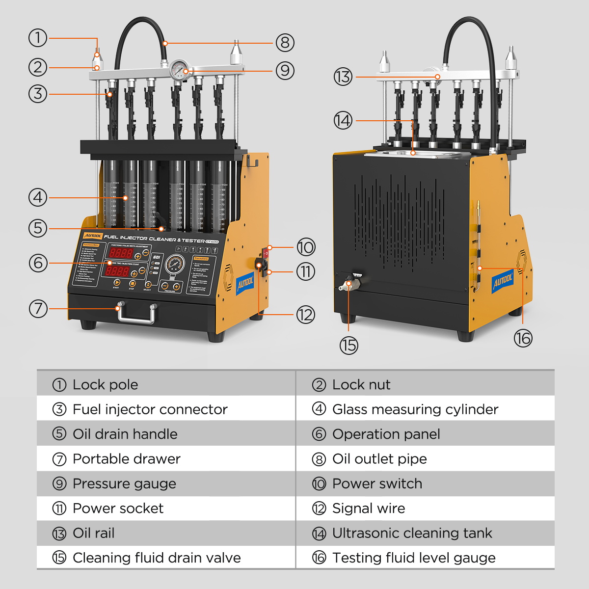 AUTOOL CT400 Mesin Pembersih & - Fuel Injector Tester ulasan dan harga