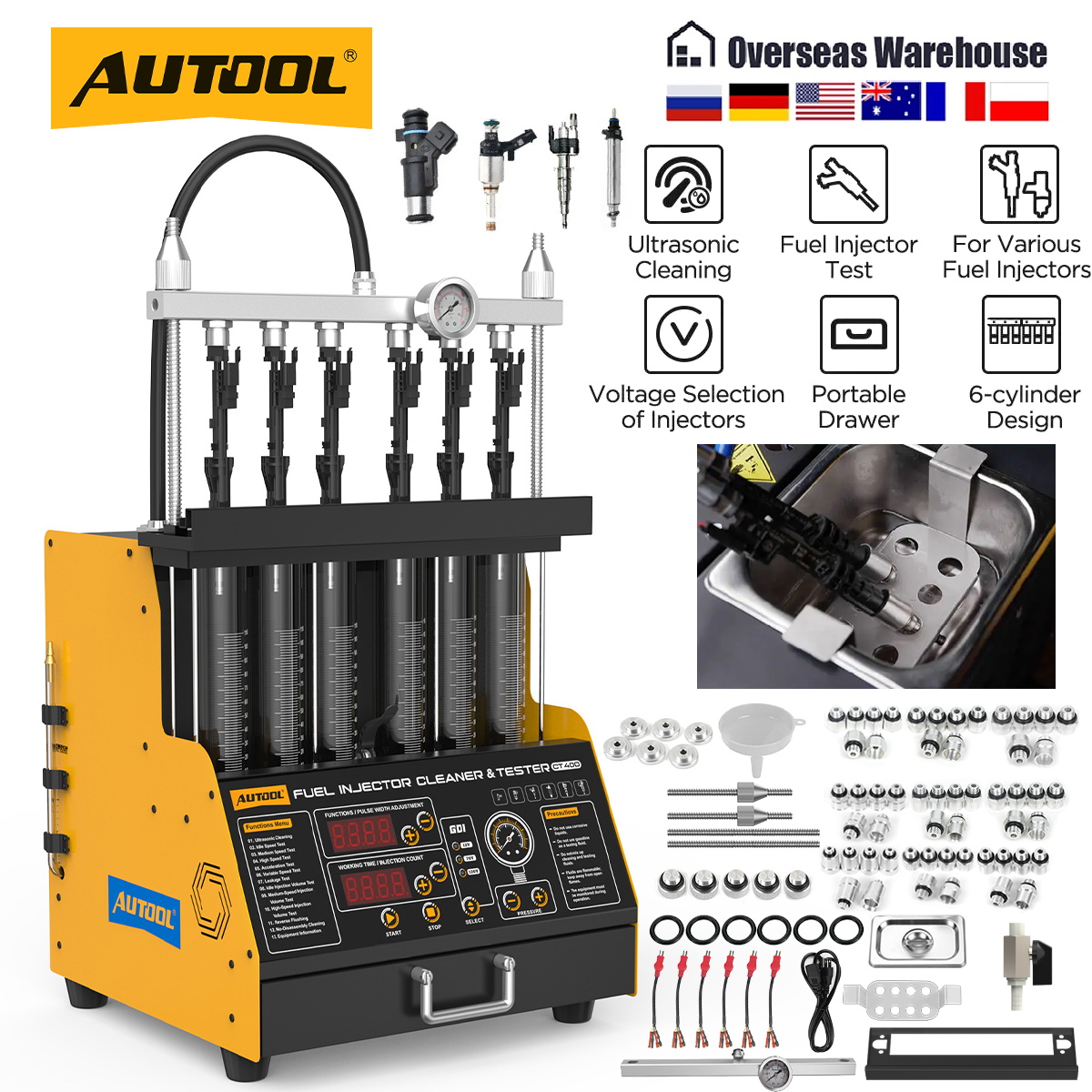 AUTOOL CT400 GDI EFI FEI Mesin - Fuel Injector Tester ulasan dan harga
