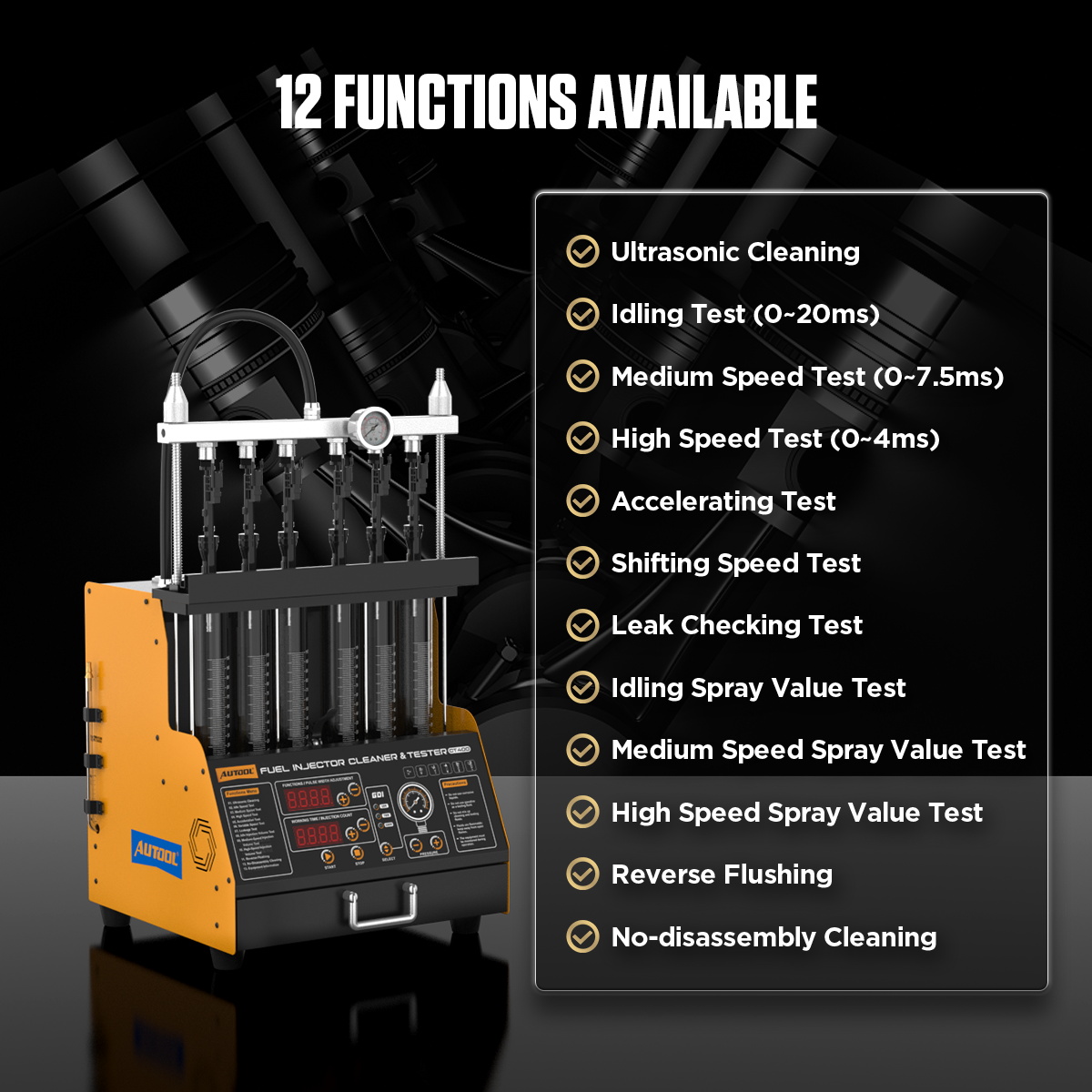 AUTOOL CT400 GDI EFI FEI Mesin - Fuel Injector Tester ulasan dan harga